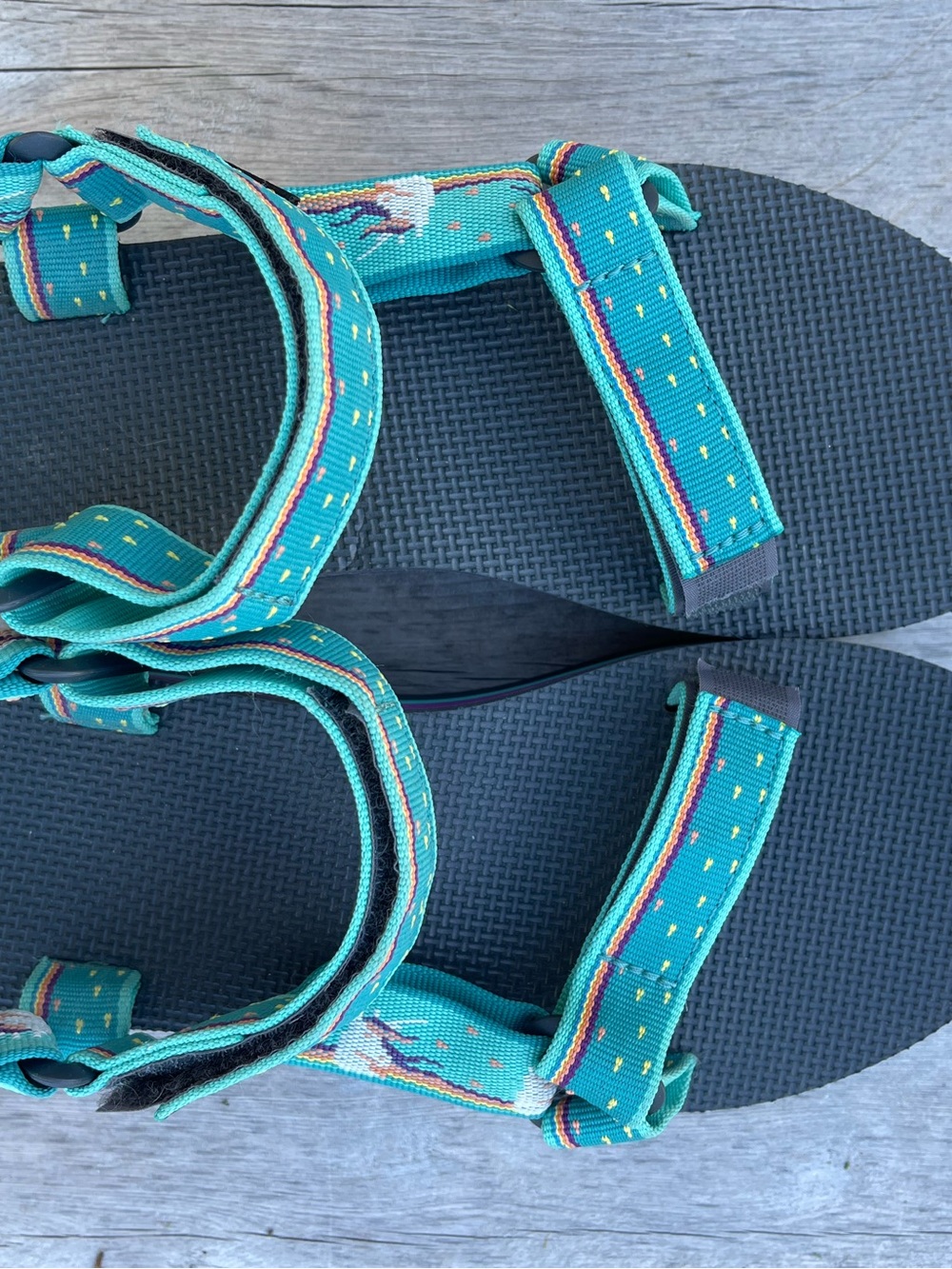 RARE Teva Flatform Universal Sandal Unicorn Waterfall - Picture 13 of 14